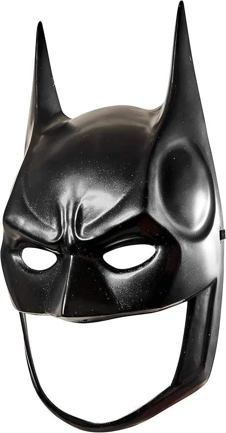 Rubies Adult DC The Flash Movie Batman Plastic Half-Mask, As Shown, One Size
