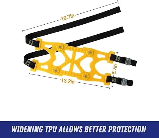 Jeremywell 6 PCS Car Snow Chains for TWO TIRES Emergency Anti Slip for Most Cars/SUV/Trucks, Winter Universal Security Chains Tire Width 165mm-275mm/6.5-10.8'', Amazing Traction Thickening Durable