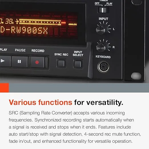 Tascam Professional CD Recorder/Player (CDRW900SX)