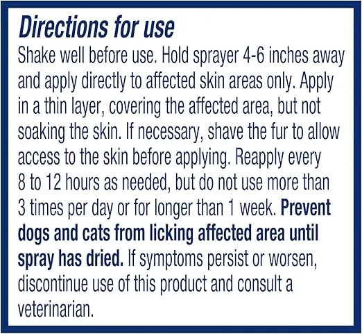 ProSense Itch Solutions Hydrocortisone Spray 4 Ounces, for Dogs and Cats
