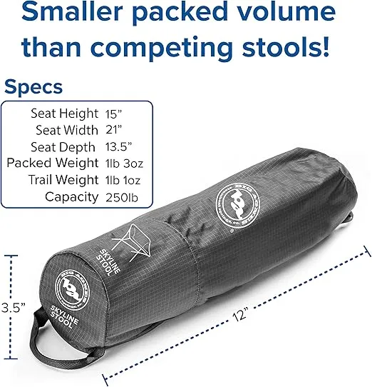 Big Agnes Skyline UL Ultralight Backpacking Furniture, Stool