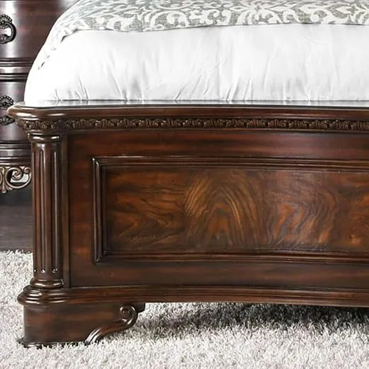 Furniture of America Platform, Brown Cherry