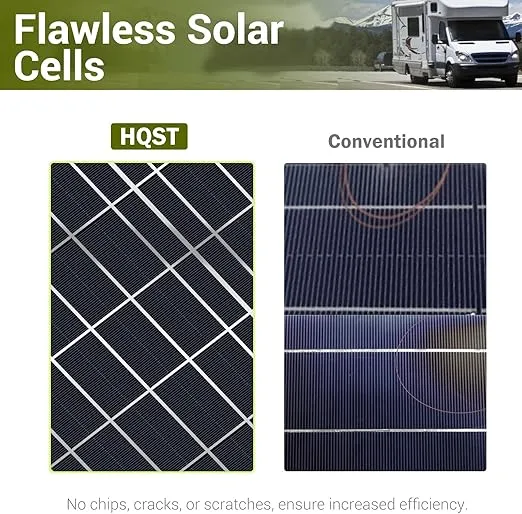 HQST 190W 12V Monocrystalline Solar Panel w Solar Connectors High Efficiency Module PV Power for Battery Charging Boat, Caravan, RV and Any Other Off Grid Applications