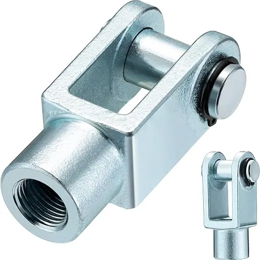2pcs Air Cylinder Rod Clevis End, M16x1.5 Female Thread Y Connector for Pneumatic Air Cylinder Foot Mounting Work Y-63