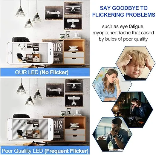 A21 LED Bulb Dimmable, 2600LM Super Bright Light Bulbs, 20W=150W, Cool White 4000K, UL Listed, E26 Base, Damp Rated, 2 Pack
