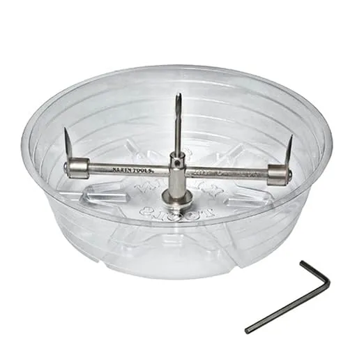 Klein Tools 53731 Hole Saw, Adjustable Saw Cutter with Dust Shield for Cutting Drywall and Ceiling Tile for Recessed Lights