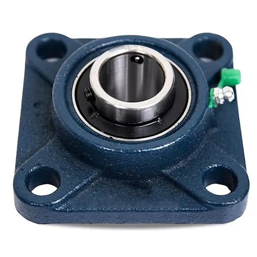 Jeremywell UCF205-16 Pillow Block Bearing (2 Pack), 1 inch Bore, 4-Bolt Flange Mounted, Solid Base, Self-Alignment, Square