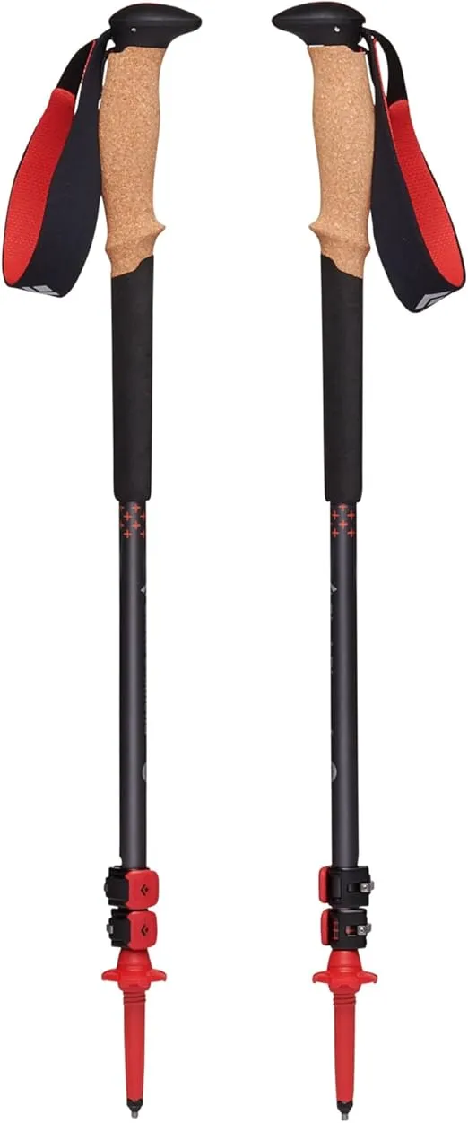 Black Diamond Pursuit Aluminum Trekking-Hiking Poles - Collapsible & Adjustable