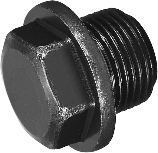 uxcell Outer Hex Head Socket Pipe Fitting Plug M24x1.5 Male Thread Carbon Steel 2Pcs for Terminate Pipe Ends