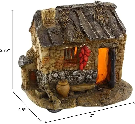 Top Collection Enchanted Story Garden and Terrarium Southern Style Fairy House Outdoor Decor with Light