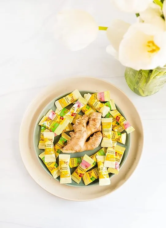 Prince of Peace Ginger Chews with Lychee, 1 lb. – Candied Ginger – Lychee Flavored Candy – Lychee Ginger Chews