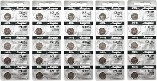 Energizer CR1220 3V Lithium Batteries (25 Batteries)