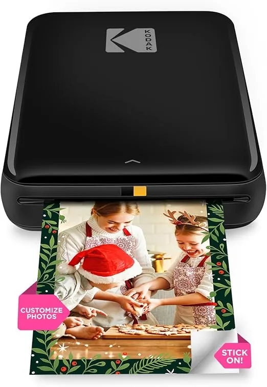 KODAK Step Instant Smartphone Photo Printer - Portable Mini Color Wireless Mobile Printer - Zink 2x3” Sticky-Back Photos - Bluetooth Compatible with iOS & Android Devices - Fun Editing App - Black