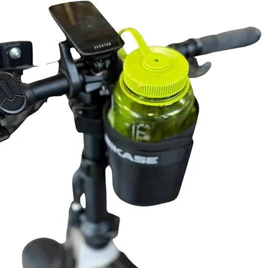 BiKase BEV Wrap: Bike Water Bottle Holder | Universal Insulated eBike Cup Holder | Removable Non-Slip Hook&Loop Fasteners and Adjustable Strap | Handlebar Compatible Fits Nalgene to Yeti