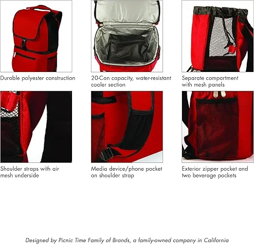 PICNIC TIME NFL Zuma Backpack Cooler, Soft Cooler Backpack, Lunch Cooler