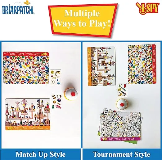 Briarpatch I SPY Eagle Eye Find-It Game - Sharpen Your Senses with Fast, Furious, and Fun Matching! | Includes 30 Double-Sided Cards, 4 Game Boards, and a Bell | For 2 to 4 Players, Ages 5 and Above