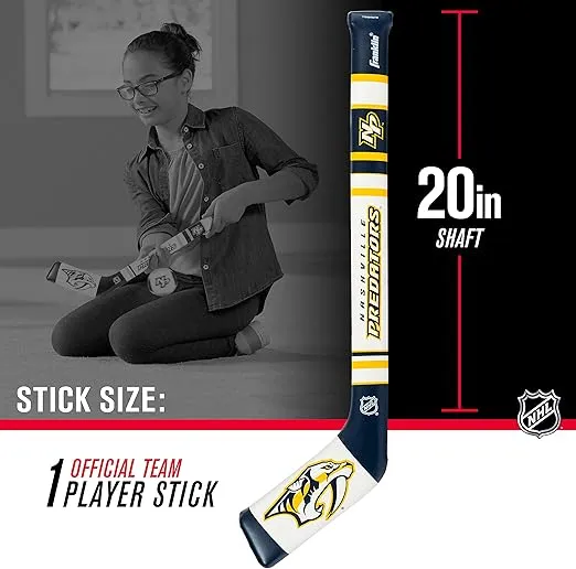 Franklin Sports NHL Team Mini Soft Hockey Stick Set - NHL Team Soft Foam Mini Hockey Stick and Ball - Great Toy for Kids