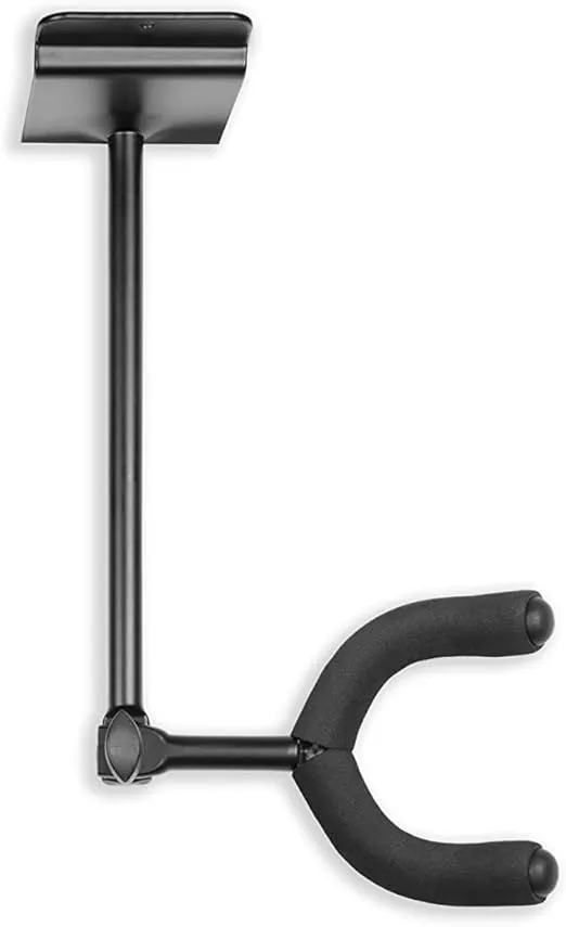 Levy's Leathers Wall Mounted 5-Space Slatwall Guitar Hanger Black (LVY-SLATSTRIPHNGR5-BLK)