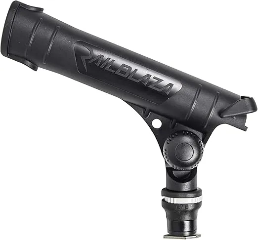RAILBLAZA Kayak Rod Holder Tube with MiniPort Track Mount Base for Baitcasting, Spinning and Conventional Reels