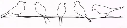Graham & Brown 41-221 Bird on a Wire Metal Wall Art, Black, 5.00" x 23.00"