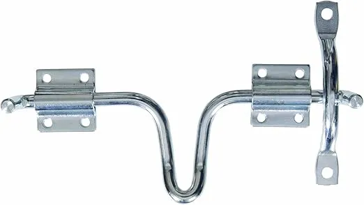 851924 Door and Gate Latch with Sliding Bolt, Zinc Plated