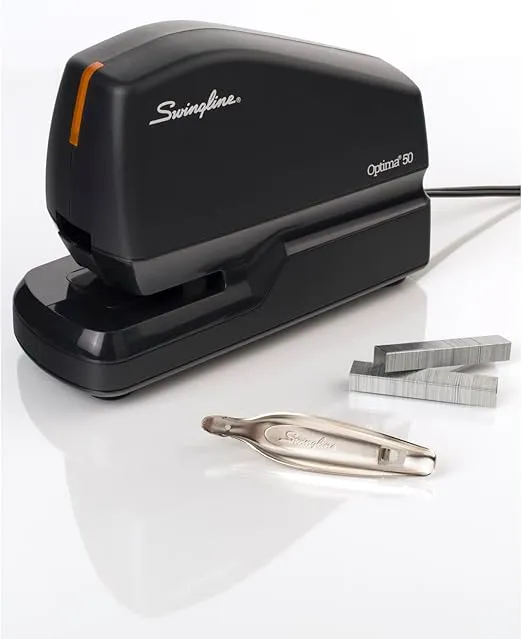 Swingline Electric Stapler Value Pack, 50 Sheet Capacity, includes Optima 50 Stapler, 5000 Staples and Staple Remover (48209)