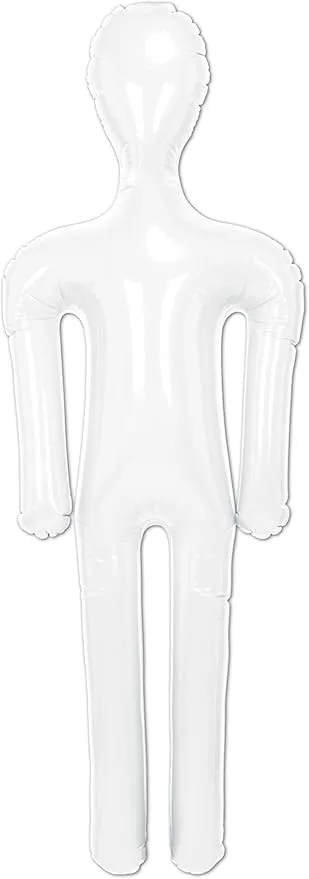 Beistle 4 FT 6 in Inflatable Body for Murder Mystery Crime Scene Party Halloween Decorations, 54", White