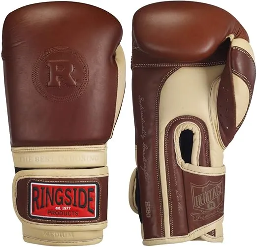 Ringside Heritage Genuine Leather Super Bag Boxing Training Sparring Gloves, Tan