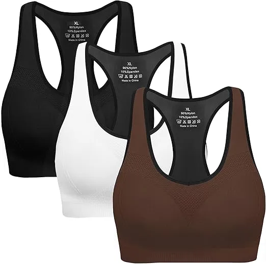 MIRITY Women Racerback Sports Bras - High Impact Workout Gym Activewear Bra