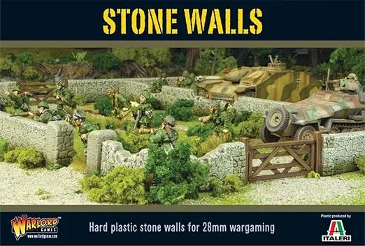 Warlord Bolt Action Stone Walls 1:56 WWII Military Table Top Wargaming Diorama Plastic Model Kit WG-TER-38