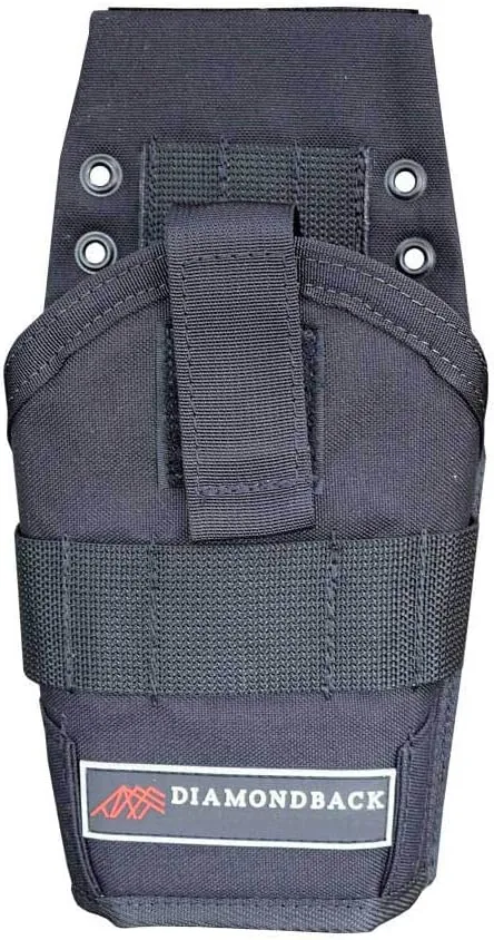 The Diamondback Solo Drill Driver Holster, Black | Holder for Driver, Cordless Drill, Screwguns, and Tools | 7 Drill Bit Slots | 6"x3"x12"