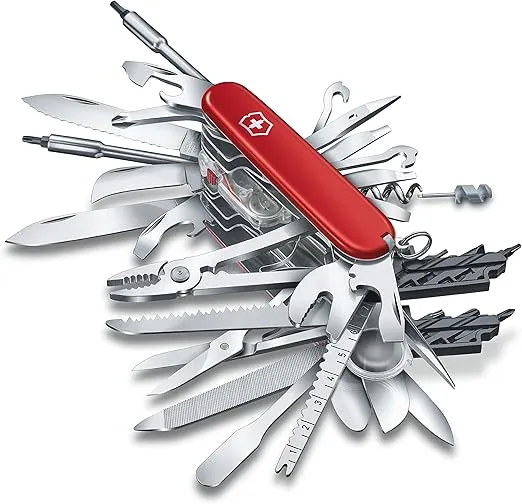 Victorinox Swiss Champ XXL 73 Function Large Pocket Knife, Red