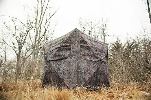 Muddy Outdoors Hunting Easy Set-Up Portable Concealable Black-Backed Water Resistant Epic Camo Prevue Ground Blind