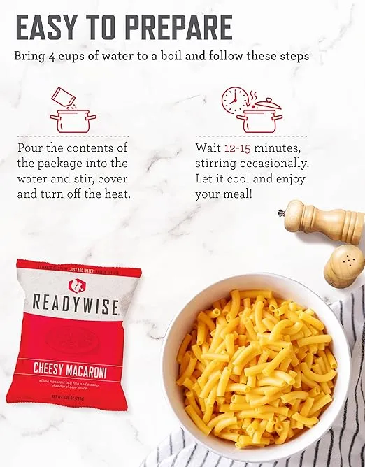 READYWISE - Entrée Bucket, 60 Servings, Mega Variety, Emergency Supply, Freeze Dried Food, MRE, Survival Food, Emergency Food for Backpacking, Camping, & Hiking, Prepper Supplies, 25 Year Shelf Life