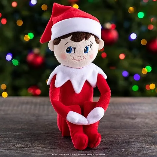The Elf on the Shelf Plushee Pals - 17-inch The Elf on the Shelf Scout Elf Plush Toys Blue Eyed Boy- Huggable and Lovable Stuffed Elf Plush
