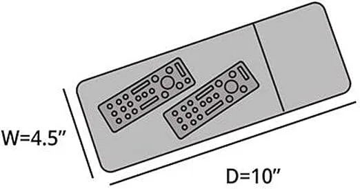 Covermates Remote Control Cover - Water Resistant Polyester, Double Stitched Seams, Touch Fastener Closure, TV Covers, 4.5W x 10D, Charcoal