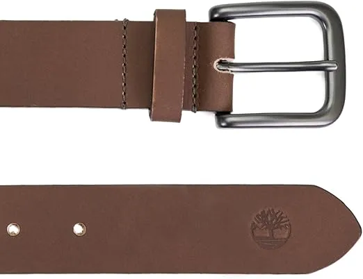 Timberland Men's 35mm Classic Buckle Leather Belt for Jeans