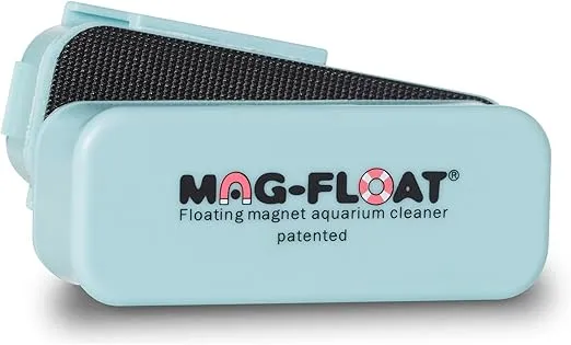 Medium Acrylic Aquarium Algae Scraper Cleaner | Magfloat Floating Magnetic Fish Tank Magnet Cleaning Scrubber Brush Tool for Freshwater Saltwater Marine Reef Tanks