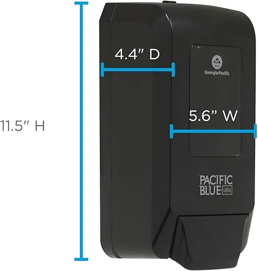 Georgia-Pacific Pacific Blue Ultra Soap, Wall Mounted, Easy to Install & Maintain, Pack of 1, Manual Push Dispenser