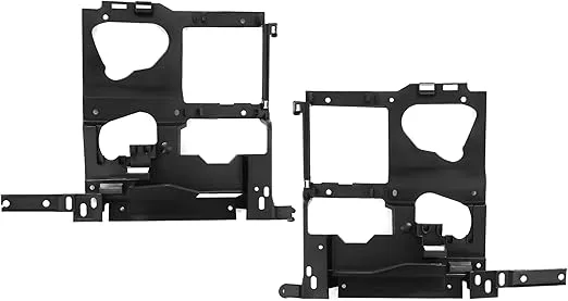 KUAFU Pair Headlight Bracket Compatible with 1999-2006 Chevy Chevrolet Silverado Suburban Tahoe GMC Sierra Yukon Driver & Passenger Side Replacement for GM1221121 GM1221122 Black