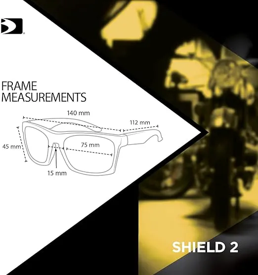 Bobster Shield 2 ®, Gloss Black Frame, Amber Lens