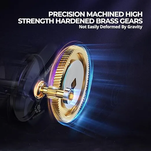 Piscifun Alijoz 400 Baitcaster Fishing Reel, 38Lbs Max Drag Aluminum Alloy Frame Baitcasting Reel, Available in 6.6:1/8.1:1 Gear Ratio, Freshwater and Saltwater Low Profile Casting Reel for Musky