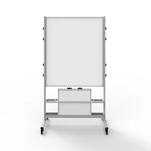 LUXOR Collab-Station Large Dry-Erase Whiteboard, Double Sided, Mobile, and Magnetic, with Four Detachable Marker Boards, Great for Team Collaboration, 82.25"W x 23.7"D x 76.4"H