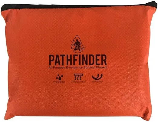 The Pathfinder School All Purpose Emergency Survival Blanket (Orange)
