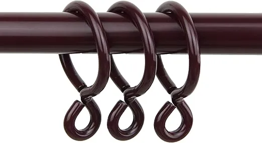 Rod Desyne 1" Eyelet Curtain Rings, Mahogany