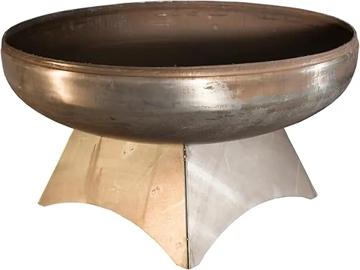 Ohio Flame - 42" Liberty Fire Pit with Standard Base (Made in USA) - Natural Steel Finish
