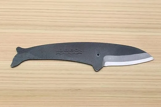 Yoshihiro Shiroko High Carbon Steel Kurouchi KUJIRA Whale Japanese Utility Knife (Type D) Made in Japan