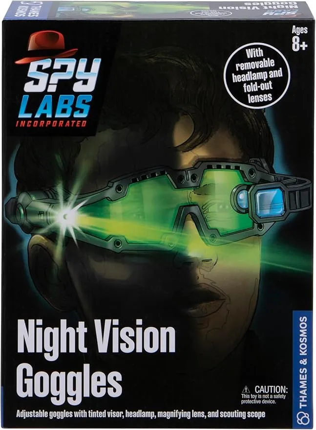 Thames & Kosmos Spy Labs Inc: Night Vision Goggles Conduct Secret Missions & Surveillance at Night! | Essential Tools & Tricks of The Trade from The Detective Gear Experts for Young Investigators