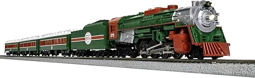 Lionel Christmas Express LionChief Bluetooth Electric HO Gauge Model Train Set with Remote,Multi-color