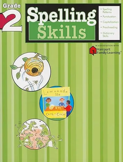 Spelling Skills: Grade 2 (Flash Kids Harcourt Family Learning)